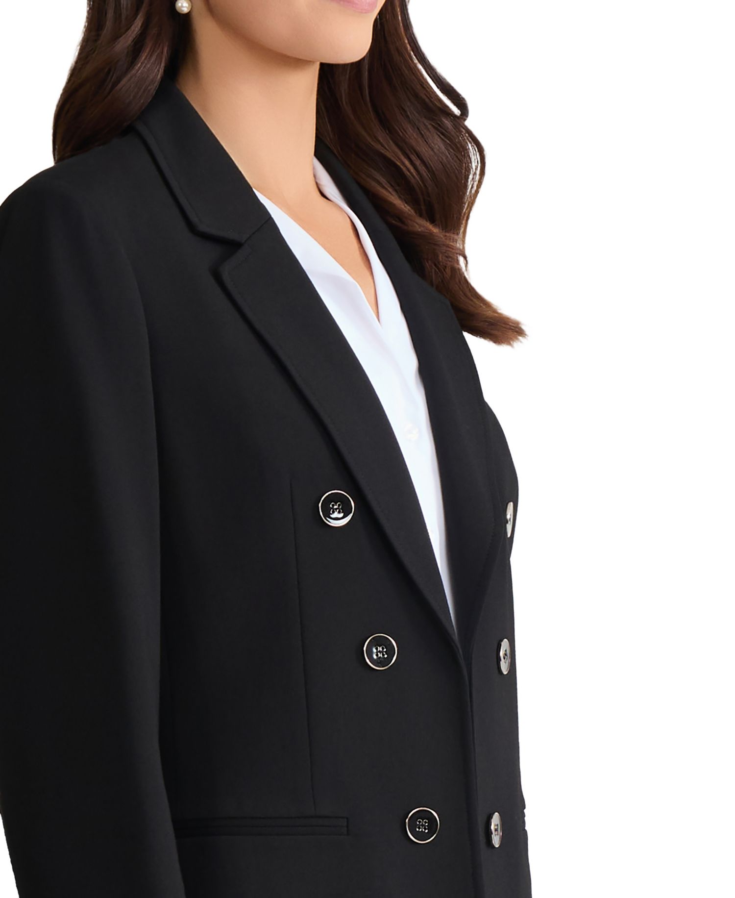 Petite Faux Double-Breasted Blazer