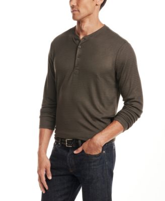 Men's Long-Sleeve Henley Neck T-Shirt