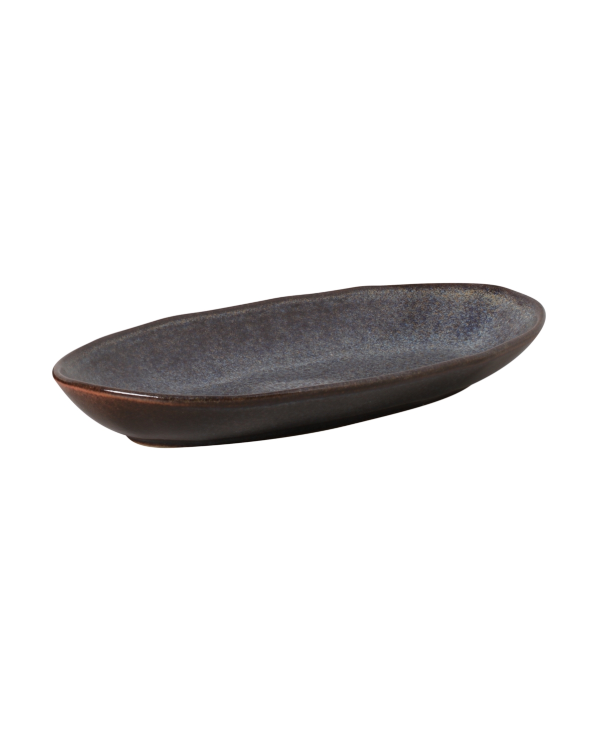 Porto Brasil Stoneware Large Deep Oval Platters, Set Of 4 In Blue