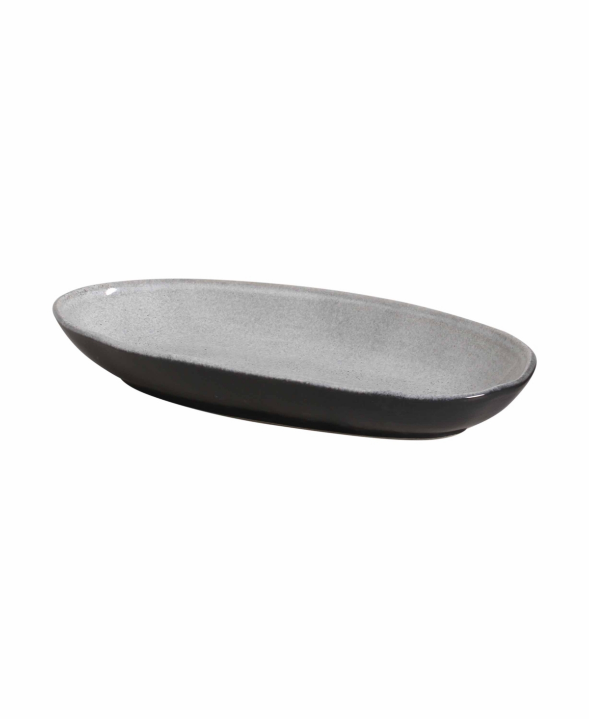 Porto Brasil Stoneware Large Deep Oval Platters, Set Of 4 In Gray