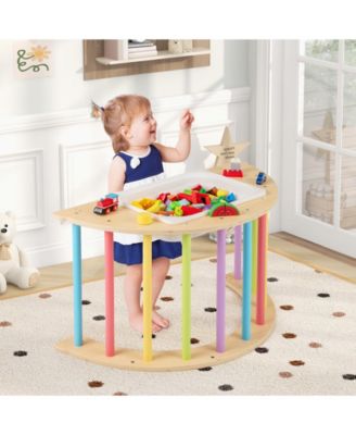 6 in 1 Kids Climbing Arch Playset wIth Removable Cushion and Stoppers