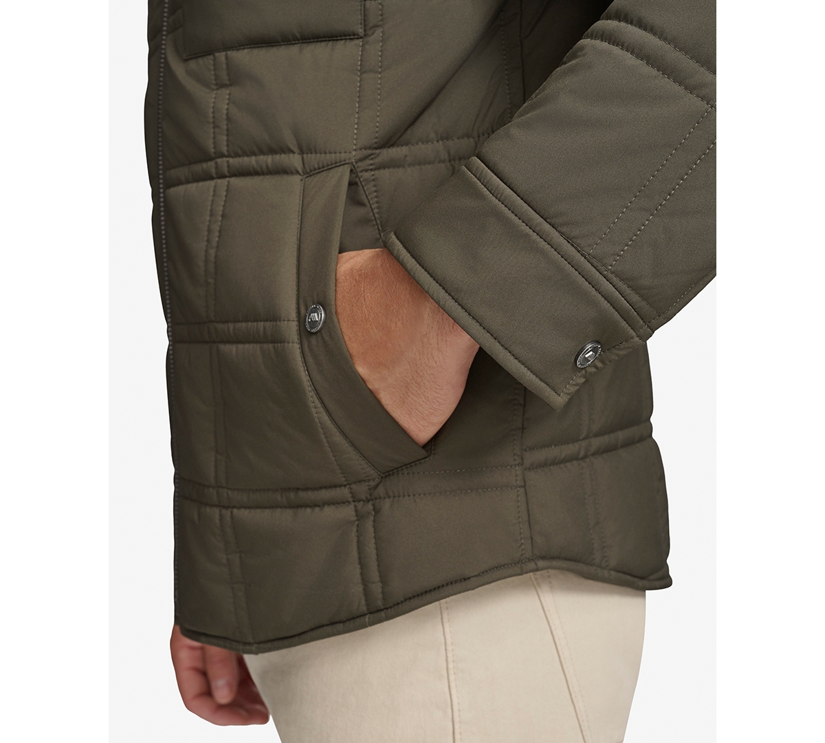 Marc New York Men's Brockman Quilted Shirt Jacket In Green