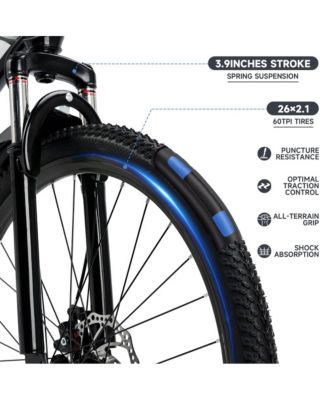26-Inch 24-Speed Mountain Bike for Adults with Suspension Fork & Dual Disc Brakes, Ready for Adventure