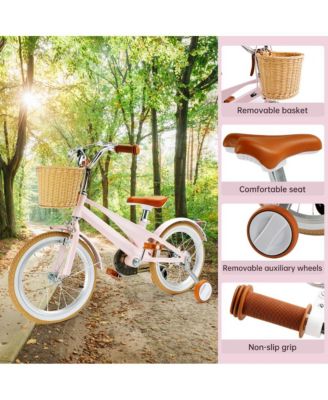 16-Inch Kids Bike for Ages 5-9 with Lightweight Magnesium Frame, Training Wheels & Dual Brakes for Safe Riding