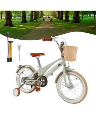 16-Inch Kids Bike for Ages 5-9 with Lightweight Magnesium Frame, Training Wheels & Dual Brakes for Safe Riding