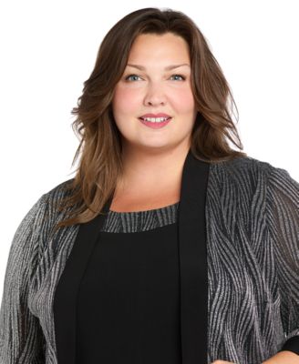 Plus Size Glitter Jacket Dress