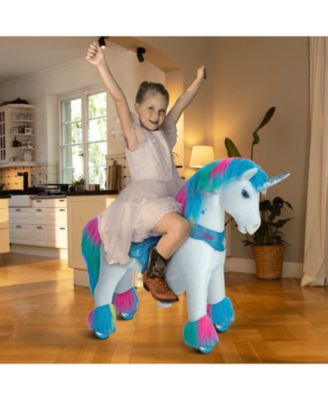 Model Y Rainbow Unicorn Rideable Toy for Age 4-7