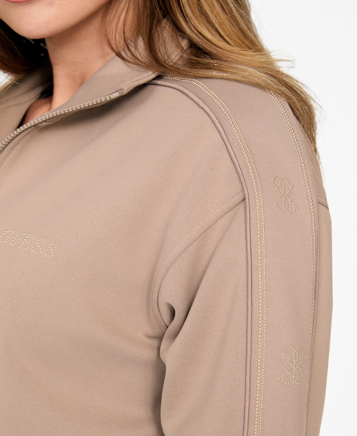 Guess Women's High Neck Full-Zip Sweatshirt