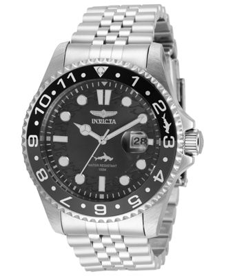 Men's 35129 Pro Diver Quartz 3 Hand Black Dial Watch