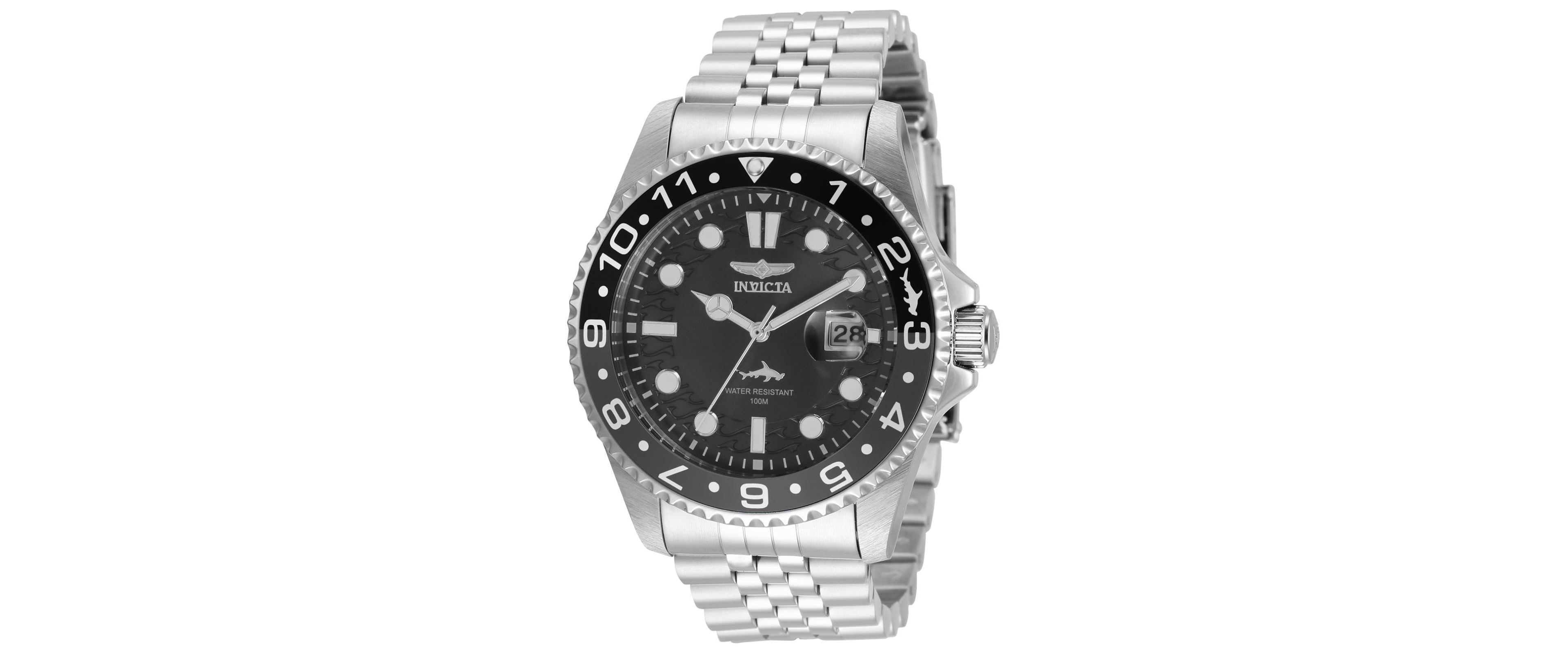 Invicta Men's 35129 Pro Diver Quartz 3 Hand Black Dial Watch