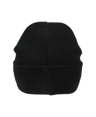 Men's Majin Symbol Embroidery On Black Ribbed Acrylic Knit Cuff Beanie