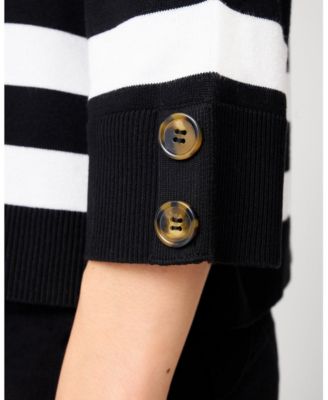 Women's Stripe Drop Shoulder Sweater