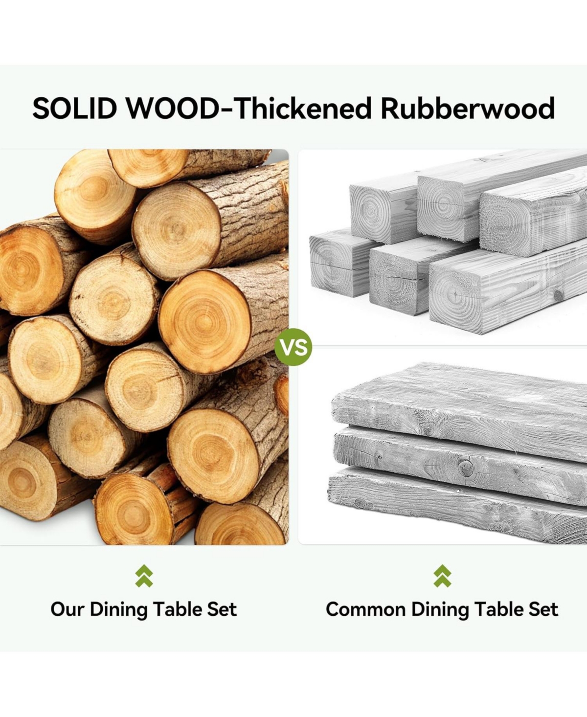 Tribesigns 86.61-Inch Dining Table for 6-8, Farmhouse Narrow Kitchen Table with Pedestal Base Only Table)