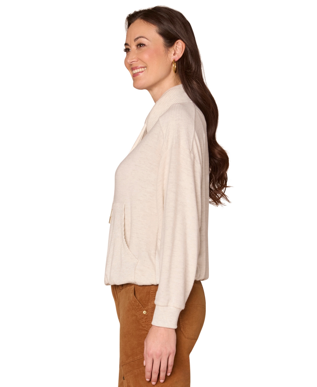 Democracy Women's Long Sleeve Top In Neutral