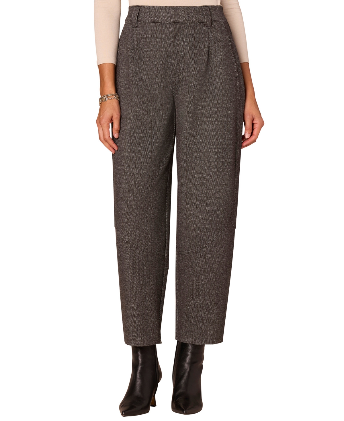 Democracy Women's Ultra Sky Rise Balloon Barrel Wide Leg Pants In Gray