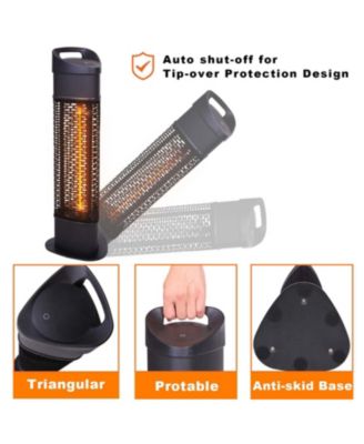Outdoor Electric Heater, 25.6" Waterproof Patio Heater with Touch & Rocker Switch