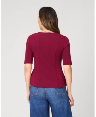 Women's Minimalist Scuba Peplum Top