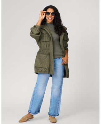 Women's Ribbed Mockneck Cap Sleeve Sweater