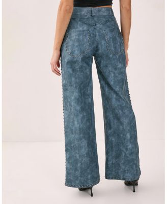 Women's Studded Detail Belted Trouser