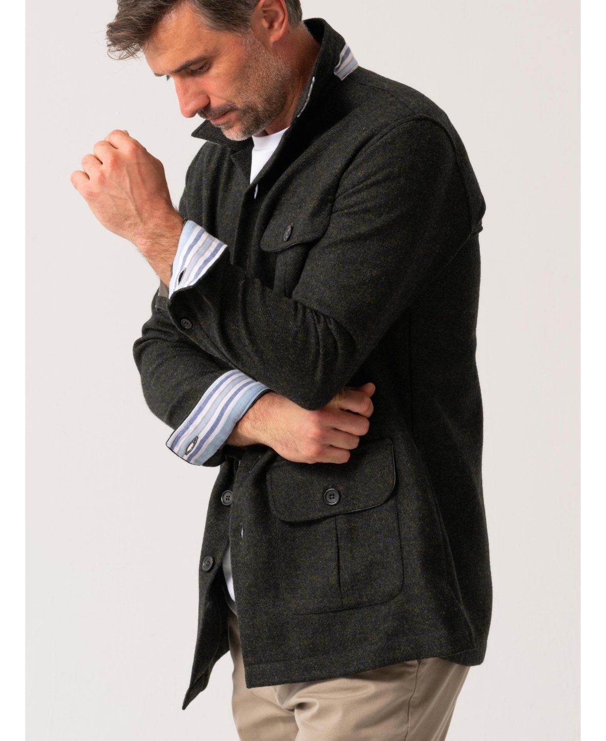 Koy Clothing Men's Long Sleeve Wool Shirt-Jacket