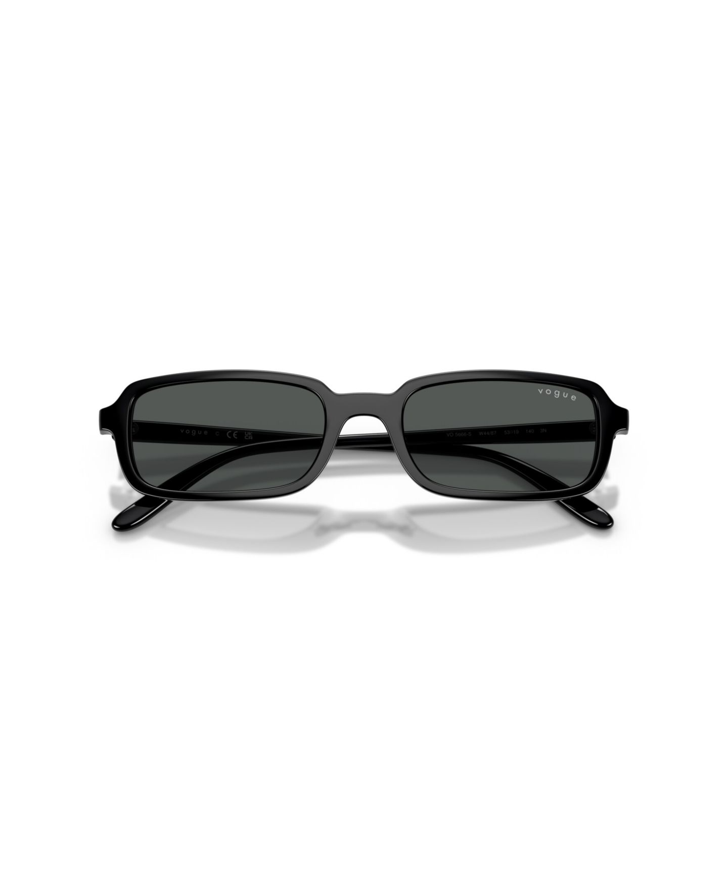 Женские солнцезащитные очки Vogue Eyewear Rectangle Sunglasses, VO5666S, цвет: Чёрный — фото 5