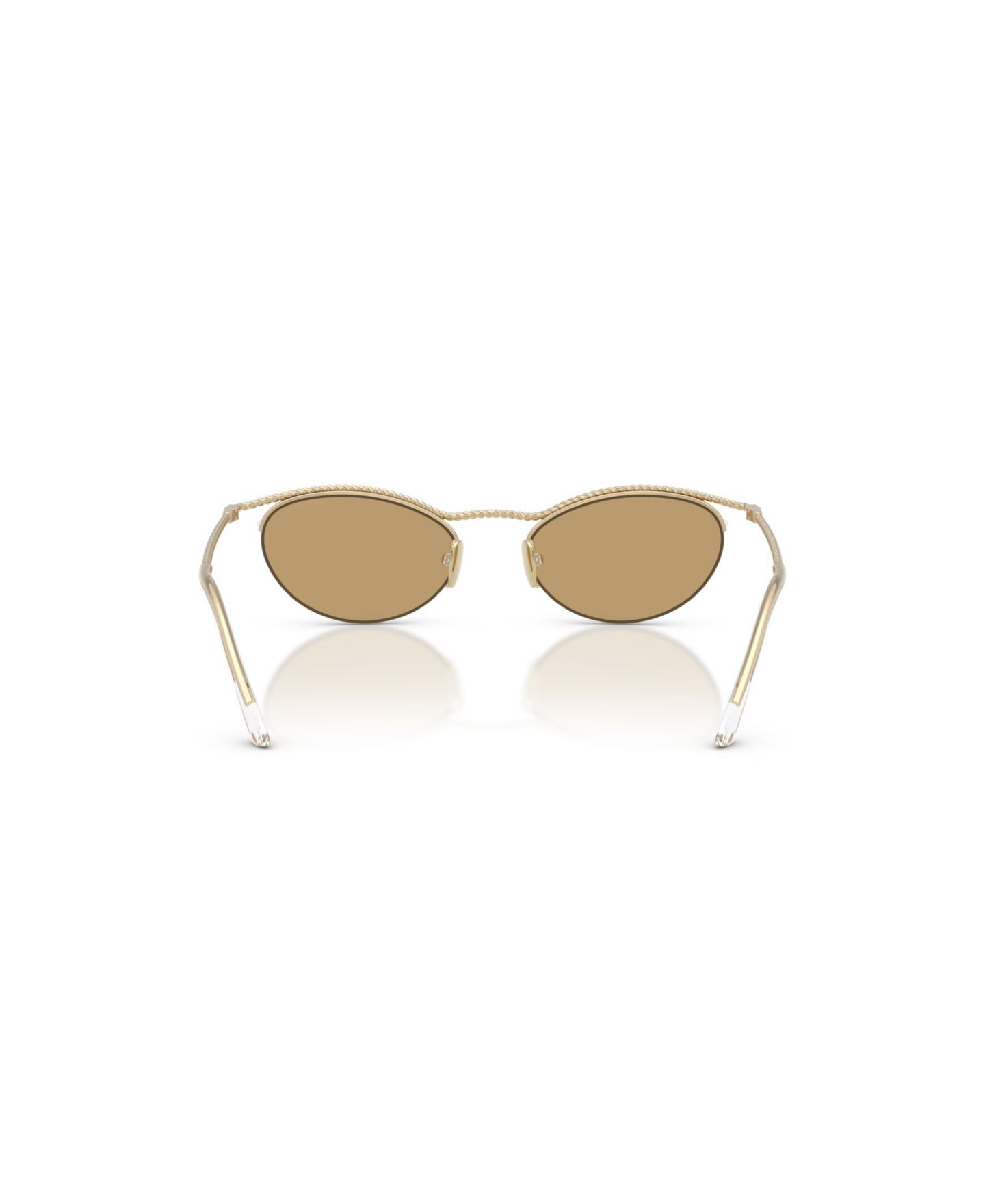 Женские солнцезащитные очки Giorgio Armani AR6175, форма «бабочка», цвет: Бледный золотой — фото 4