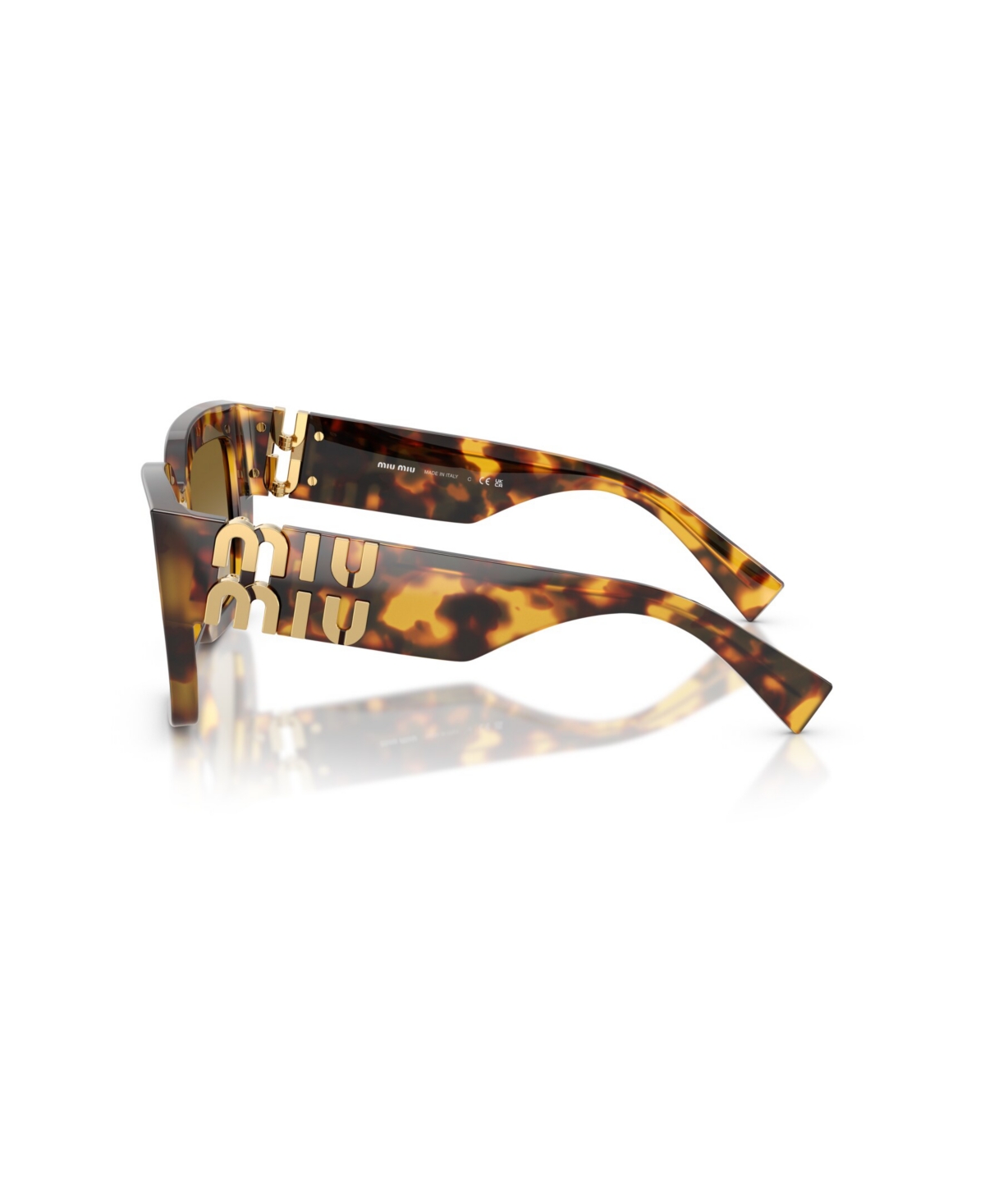 Miu Miu Women's Square Sunglasses, Mu B05s In Brown