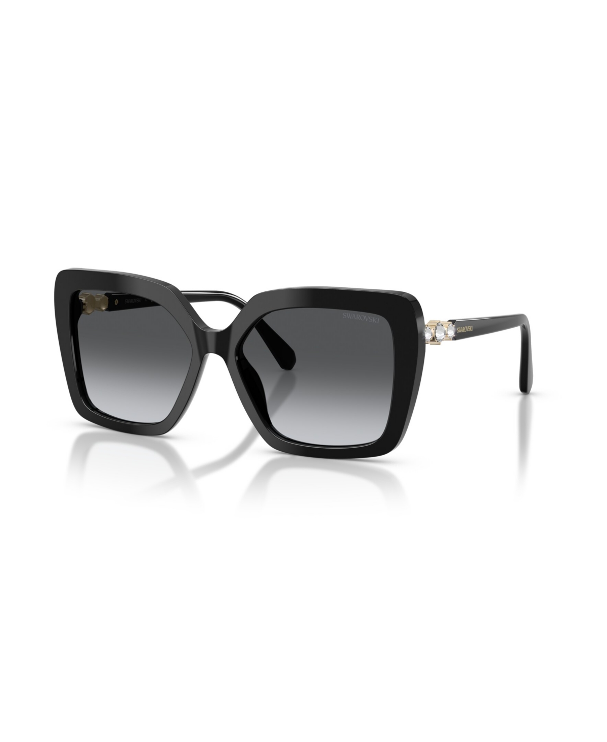 Swarovski Women's Butterfly Sunglasses, Sk6049 In Black