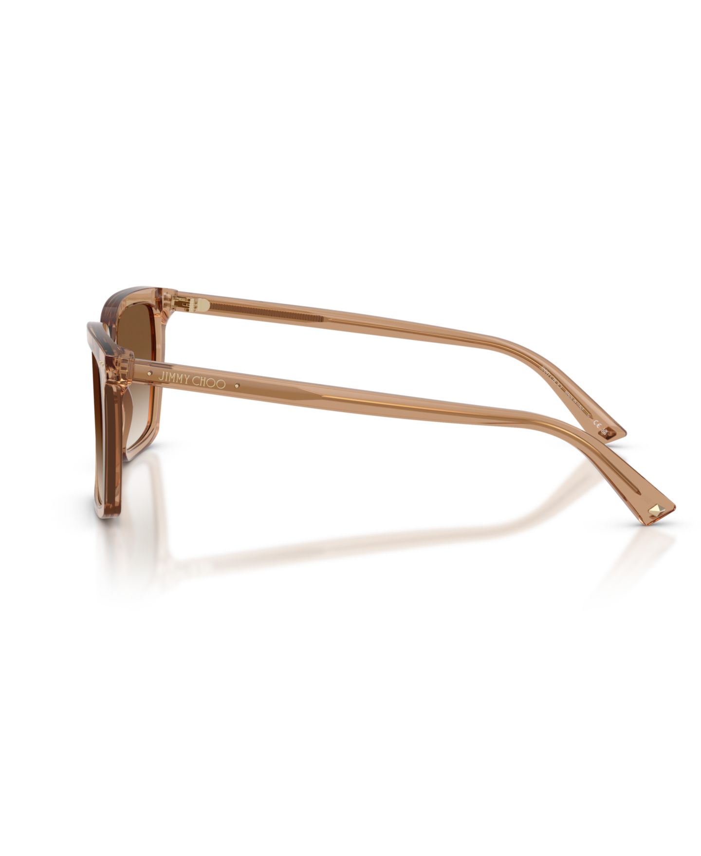 Женские солнцезащитные очки Jimmy Choo Square Sunglasses, JC5051, цвет: Прозрачный рыжевато-коричневый — фото 3