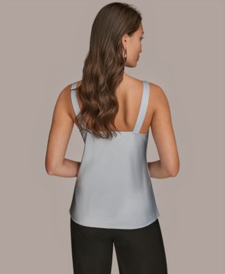 Women's Silk Cowl Neck Sleeveless Camisole Top