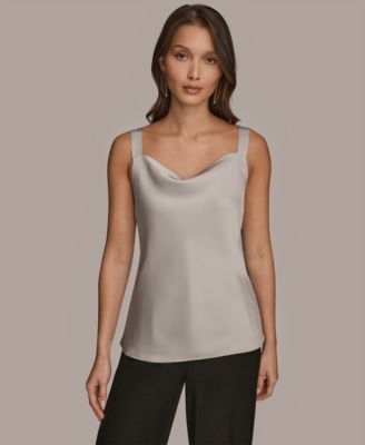 Women's Silk Cowl Neck Sleeveless Camisole Top