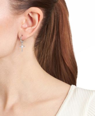 Cubic Zirconia Hoop Earrings (0.08 ct. t.w.) in Sterling Silver