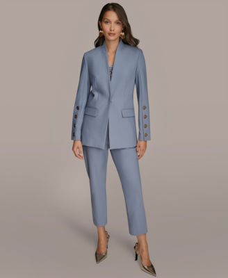Women's Notch Lapel Collar One-Button Blazer