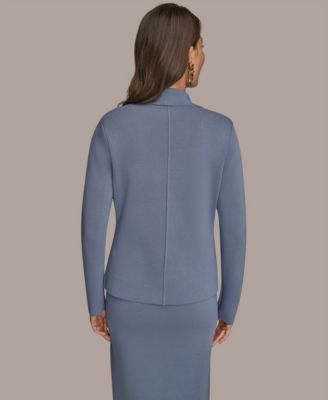 Women's One-Button Sweater Blazer