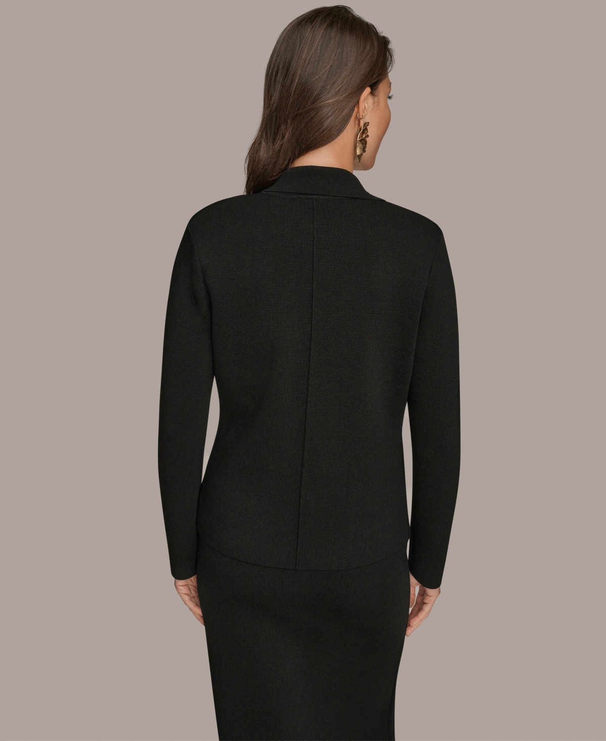 Donna Karan New York Women's Long Sleeve Sweater Blazer