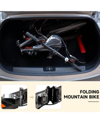 26-Inch 27-Speed Folding Mountain Bike for Adults with Suspension Fork, High-Carbon Steel Frame & Dual Disc Brakes