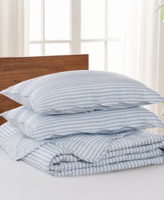 Home Martha Stripe Reversible 3-Pc. Bedspread Set, Queen