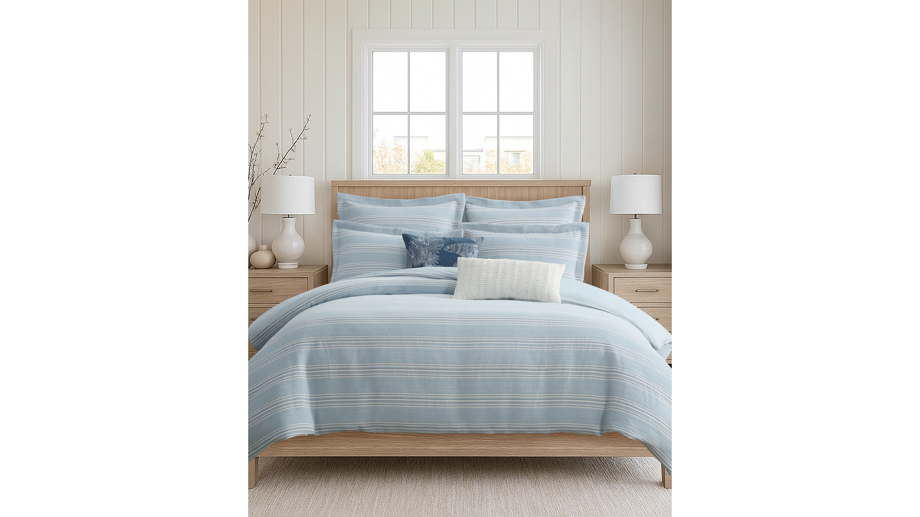 Levtex Home Clayton Stripes Textured 2-Pc. Duvet Cover Set, Twin