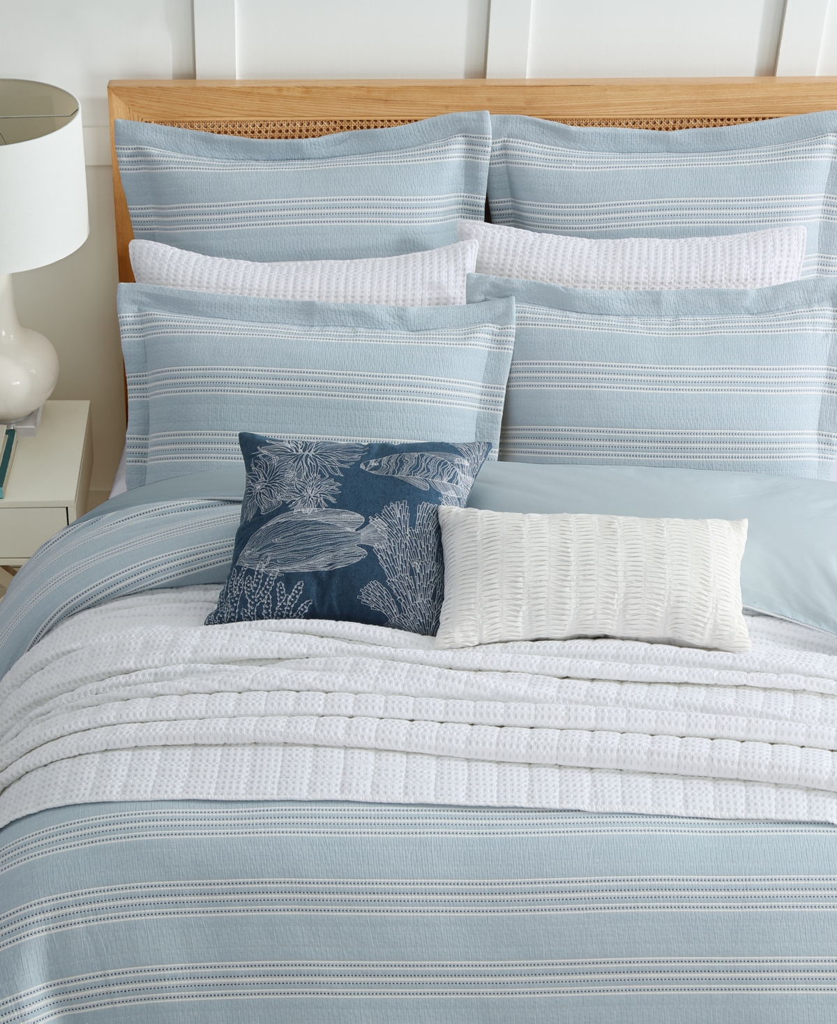 Levtex Home Clayton Stripes Textured 3-Pc. Comforter Set