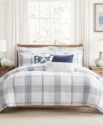Home Waffle Plaid 3-Pc. Comforter Set, Full/Queen