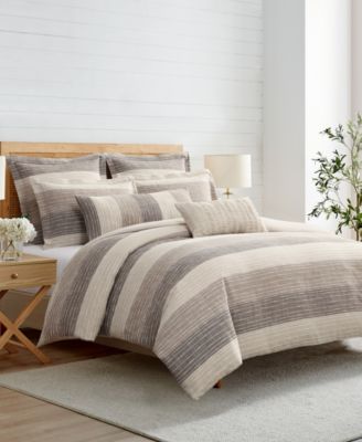 Sand Stripes Textured 2-Pc. Duvet Cover Set, Twin