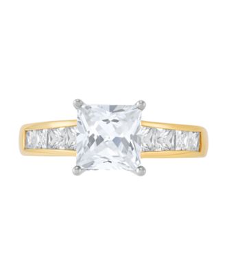Certified Lab Grown Diamond Engagement Ring (3 ct. t.w.) in 14k Two Tone or 14k White Gold