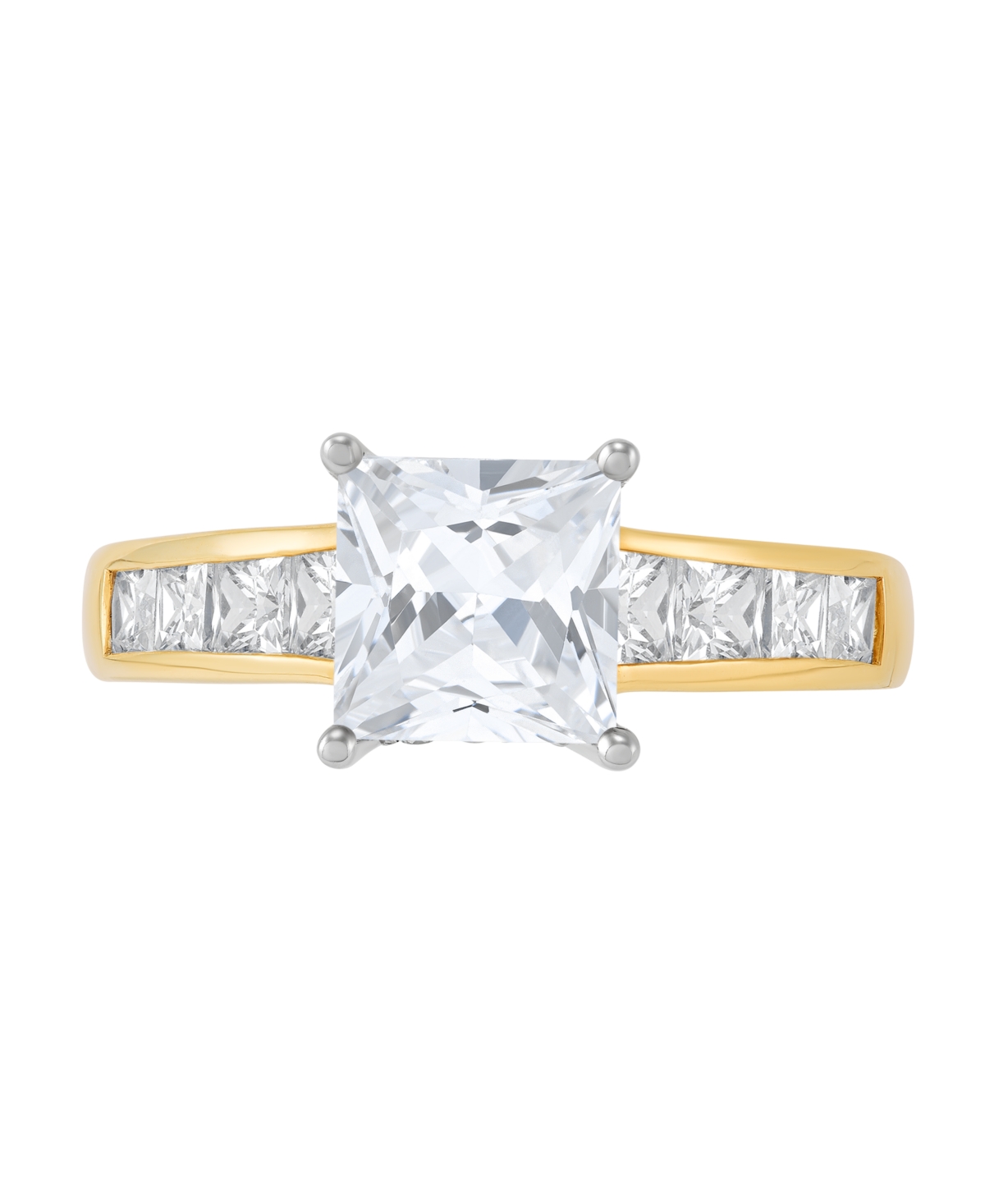 Grown With Love Certified Lab Grown Diamond Ring (3 Ct. T.w.) In 14k Yellow And White Gold In Multi