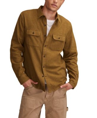 Men's Solid Cloud Soft Flannel Long-Sleeve Shirt