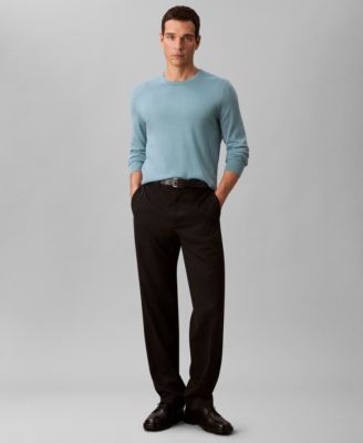Men's Merino Wool Blend Crewneck Sweater