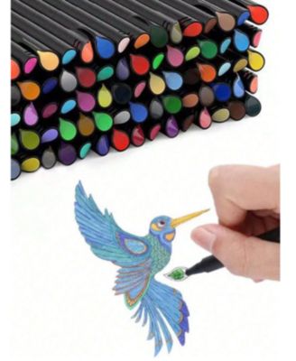 24 Colors Fineliner Color Pens, 0.4mm Fine Point Colored Pens for Journaling, Doodling, Drawing, Adult Coloring, Planner Supplies