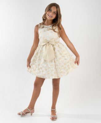 Rare Editions - Girls 7-16 Soutache Illusion Bodice Dress