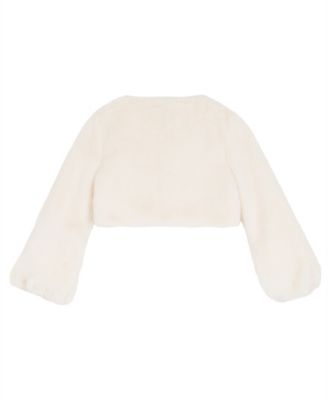 Girls' 7-16 Round Neck Rhinestone Cardigan