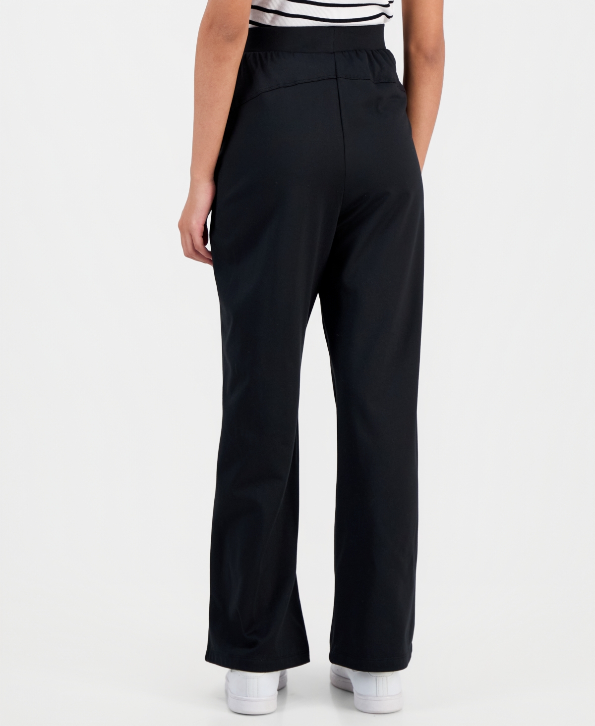 Derek Heart Juniors' High-rise Pleated Wide-leg Pants In Black