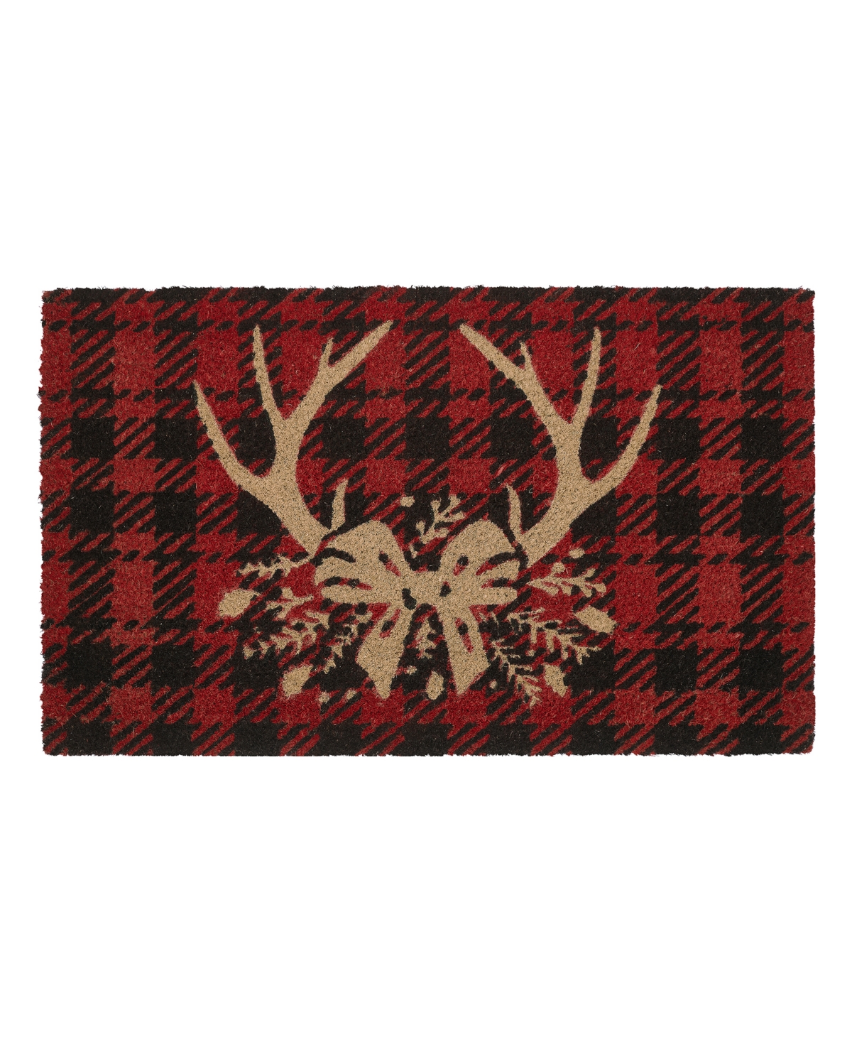 Vcny Home Christmas Reindeer Outdoor Coir Doormat, 18" x 30"